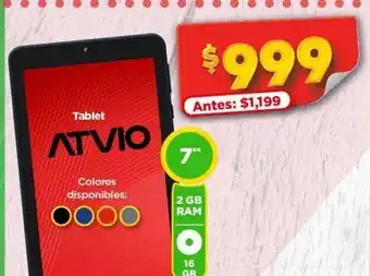 Bodega Aurrerá Atvio tablet 7" 2gb ram 16gb oferta