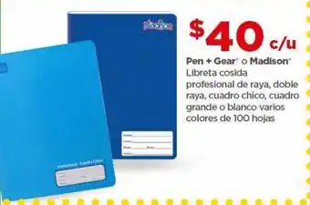 Pen + gear o madison libreta cosida profesional 100hojas