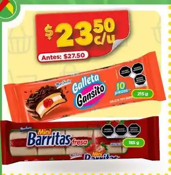 Bodega Aurrerá Galleta gansito 215g oferta