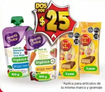 Bodega Aurrerá Puré organico parent's choice 100g oferta