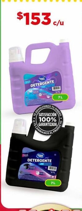 Bodega Aurrerá Detergente líquido great value 7 l oferta
