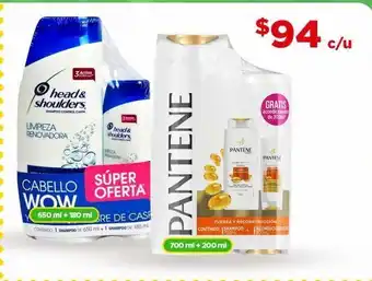 Bodega Aurrerá Shampoo head & shoulders 650ml+180ml oferta