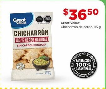 Bodega Aurrerá Chicharrón de cerdo great value 115g oferta