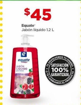 Bodega Aurrerá Jabón líquido equate 1,2l oferta