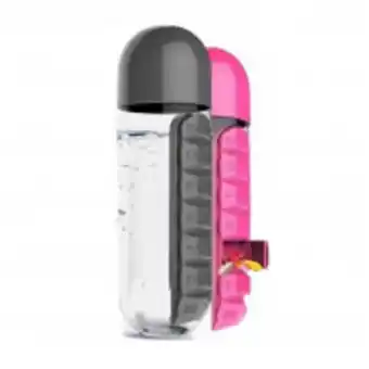 Fandeal Botella de agua pastillero 600 ml libre de bpa oferta