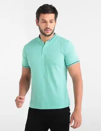 Suburbia Playera contempo cuello henley para hombre oferta