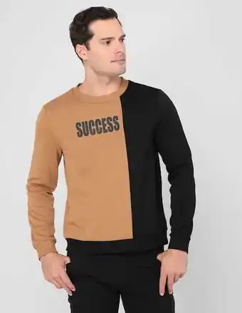 Suburbia Sudadera contempo estampado bloques de color para hombre oferta
