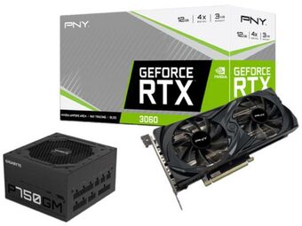 PCEL Tarjeta de video nvidia geforce rtx 3060 pny uprising dual fan edition, 12gb gddr6, 1xhdmi, 3xdisplayport, pci express x16 4. oferta