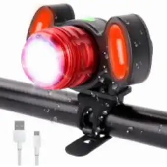 Fandeal Luz bicicleta recargable usb impermeable ipx6 con 4 modes oferta