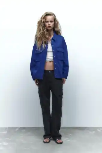 ZARA Sobrecamisa denim oversize color oferta