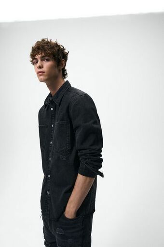ZARA Sobrecamisa denim oferta