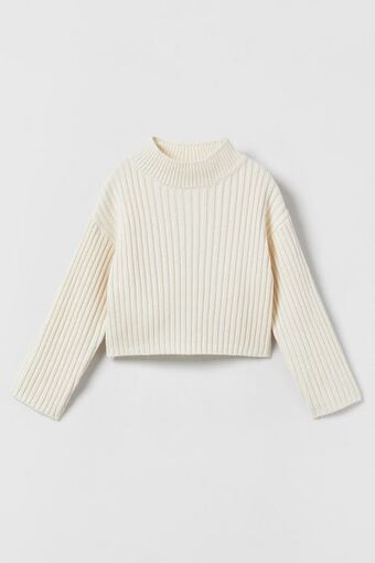 ZARA Jersey punto canalé oferta