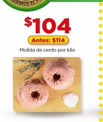 Bodega Aurrerá Molida de cerdo por kilo oferta