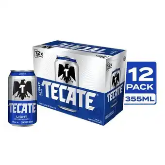 Soriana Súper Cerveza tecate light lata 12 pack 355 ml oferta