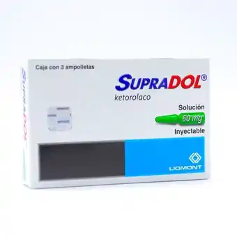 Supradol ampolletas 60mg con 3 piezas