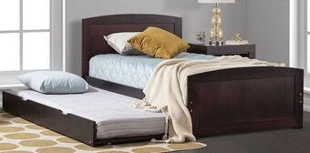 Muebles Dico Cama individual con cama baja tammy expresso café oferta