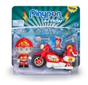 Julio Cepeda Jugueterías Pinypon action moto de bombero oferta