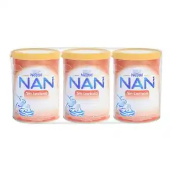 Sam's Club Fórmula infantil nan sin lactosa con 3 latas de 400 g c/u oferta