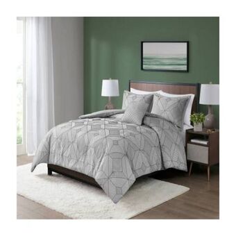 Sam's Club Set de edredón regency heights king size 4 pzas gris oferta