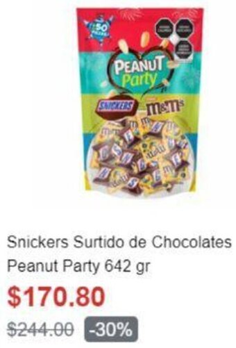 Snickers Surtido de Chocolates Peanut Party 642g