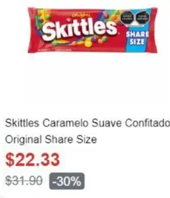 HEB Skittles Caramelo Sauve Confitado Share Size oferta