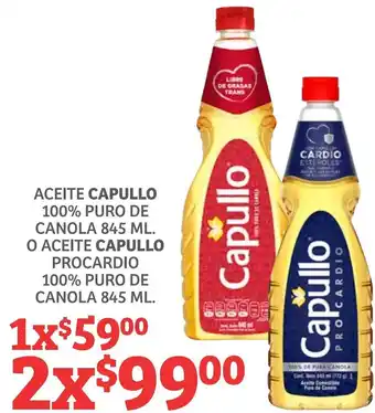 Aceite Capullo 100% Puro de Canola 845ml o Aceite Capullo Procardio 100% Puro de Canola 845ml