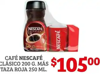 Soriana Híper Café Nescafé Clásico 200g Más Taza Roja 250ml oferta