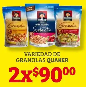 Soriana Híper Variedad de Granolas Quaker oferta