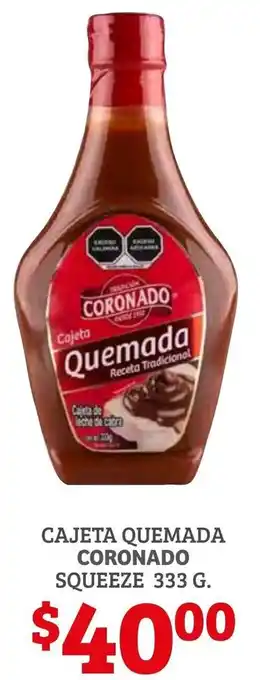 Cajeta Quemada Coronado Squueze 333g