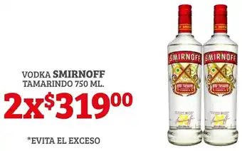 Vodka Smirnoff Tamarindo 2x750ml