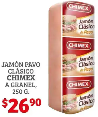 Soriana Híper Jamón Pavo Clásico Chimex a Granel 250g oferta