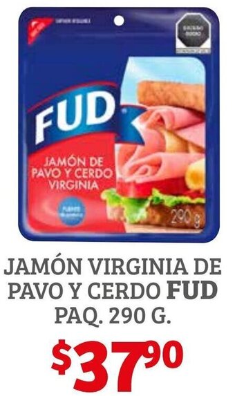 Soriana Híper Jamón Virginia de Pavo Y Cerdo Fud 290g oferta