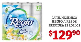 Soriana Híper Papel Higiénico Regio Aires de Frescura 32 Rollos oferta