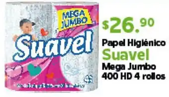 Papel Higiénico Suavel Mega Jumbo 400 HD 4 Rollos
