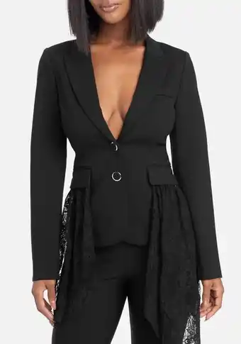 Lace drape detail blazer