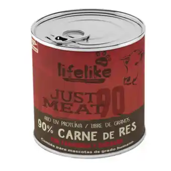 Petco Lifelike just meat 90 alimento húmedo para perro adulto todas las razas receta carne de res, 370 g oferta