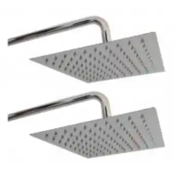 Fandeal 2 regaderas cuadradas acero inox 20cm con brazos y chaptones oferta