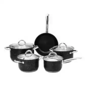 Almacenes Anfora Batería de cocina de acero inoxidable 9 piezas acabado espejo qualité oferta