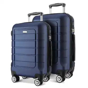 Sanborns Maleta showkoo 24 azul 8 ruedas trolley ajustable oferta