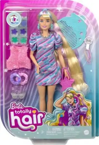 Julio Cepeda Jugueterías Barbie fashion & beauty totally hair vestido de estrellas amarillas oferta