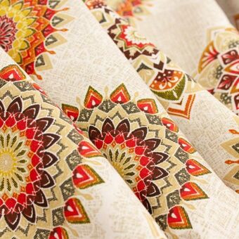 Telas Junco Loneta españa – mandala naranja oferta