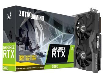 PCEL Tarjeta de video nvidia geforce rtx 2060 zotac gaming black, 6gb gddr6, 1xhdmi, 3xdisplayport, pci express x16 3.0 oferta