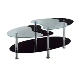 Mesa de centro vica crital templado 2 niveles