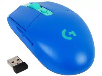 PCEL Mouse inalámbrico logitech lightspeed g305, hasta 12,000 dpi, 6 botones, receptor usb. color azul. oferta