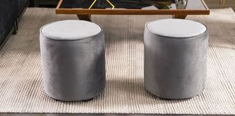 Muebles Dico Taburete redondo noah gris oferta