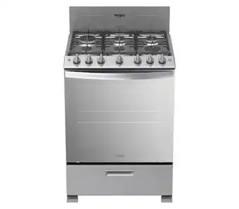 Estufa de piso whirlpool 30'' wfr3400d 6 quemadores