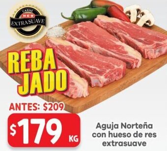 HEB Aguja Norteña con Hueso de Res Extrasuave oferta