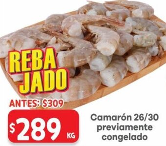 HEB Camarón 26/30 Previamente Congelado oferta