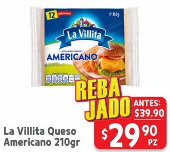 HEB La Villita Queso americano 210g oferta