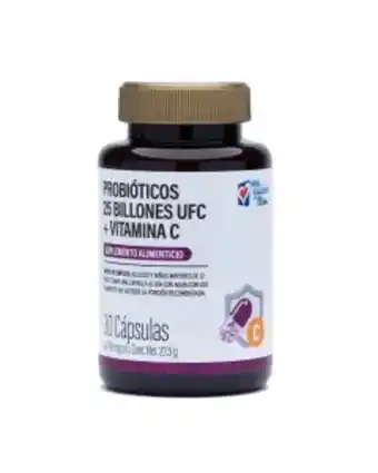 Mqb probióticos 25 billones ufc + vitamina c 30 cápsulas
